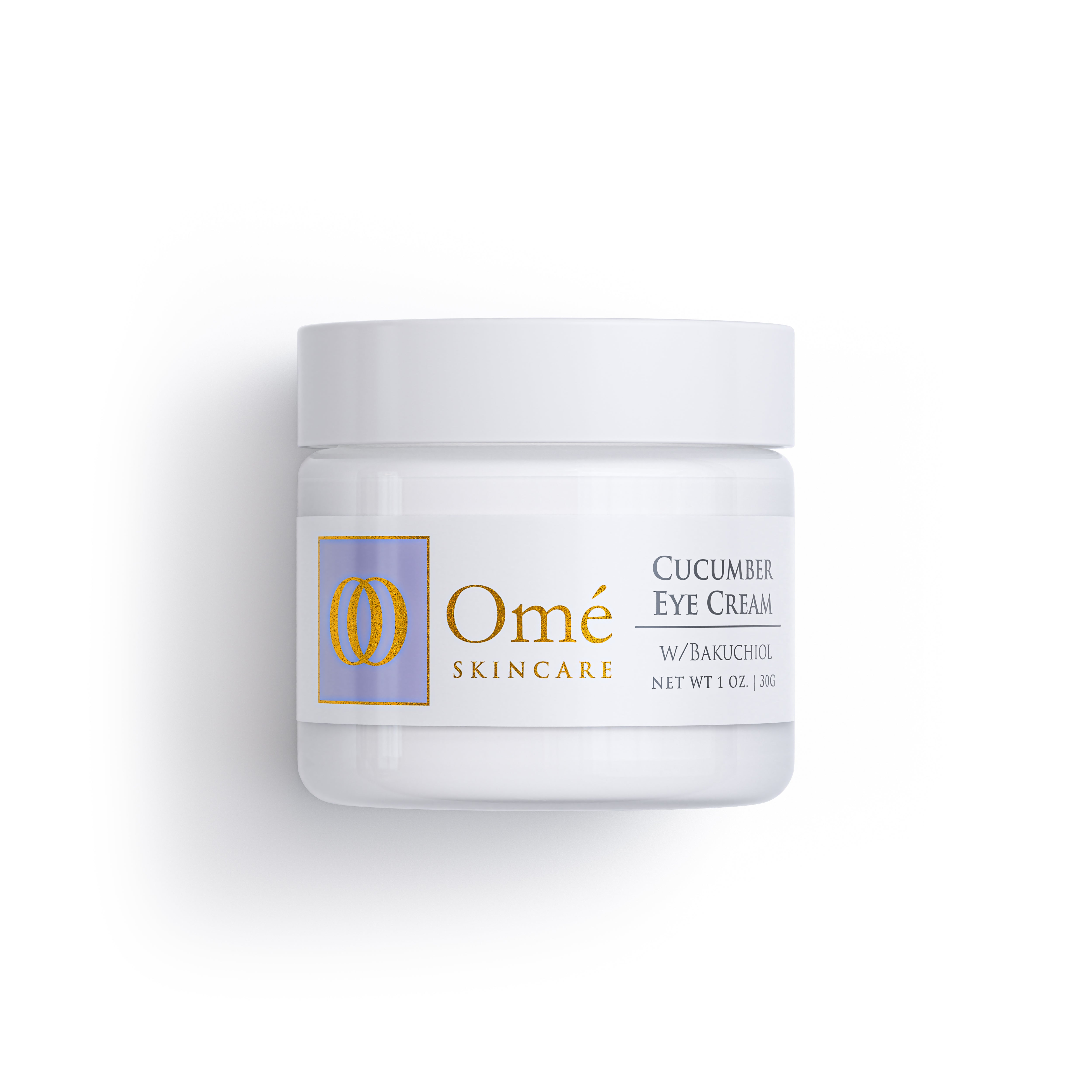 Jar of Ome Skincare Cucumber Eye Cream on a white background