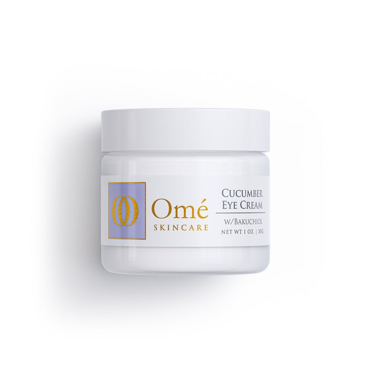 Jar of Ome Skincare Cucumber Eye Cream on a white background