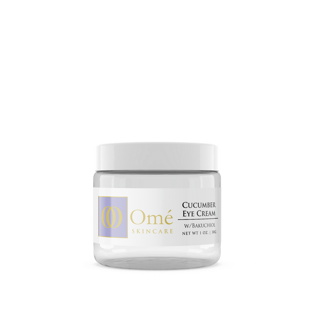 Cucumber Eye Cream Jar of Ome Skincare Cucumber Eye Cream on a white background