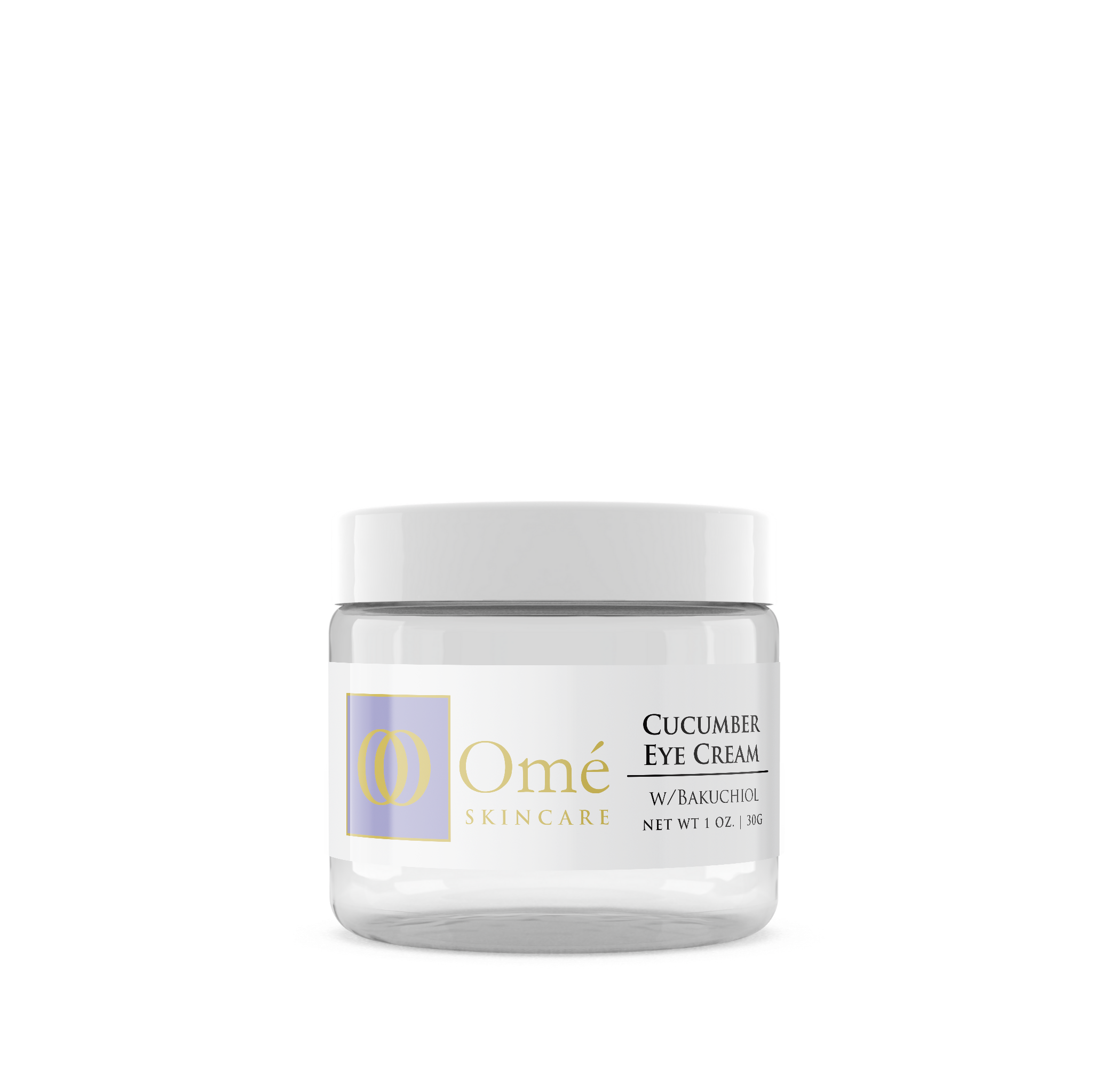 Cucumber Eye Cream Jar of Ome Skincare Cucumber Eye Cream on a white background