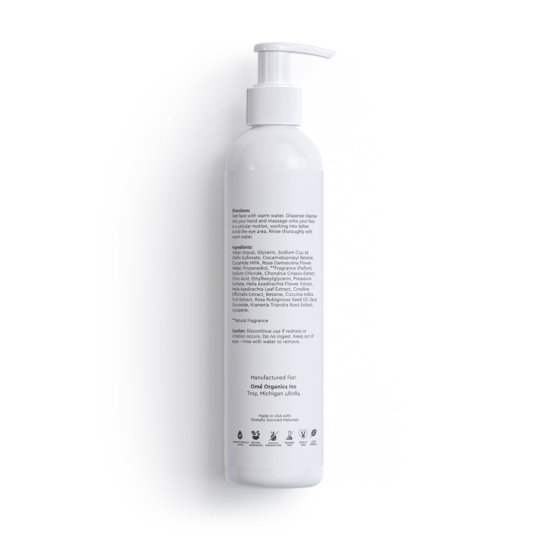 White bottle with pump on a white background
