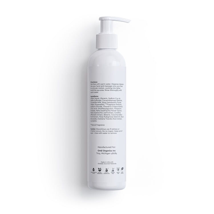 White bottle with pump on a white background