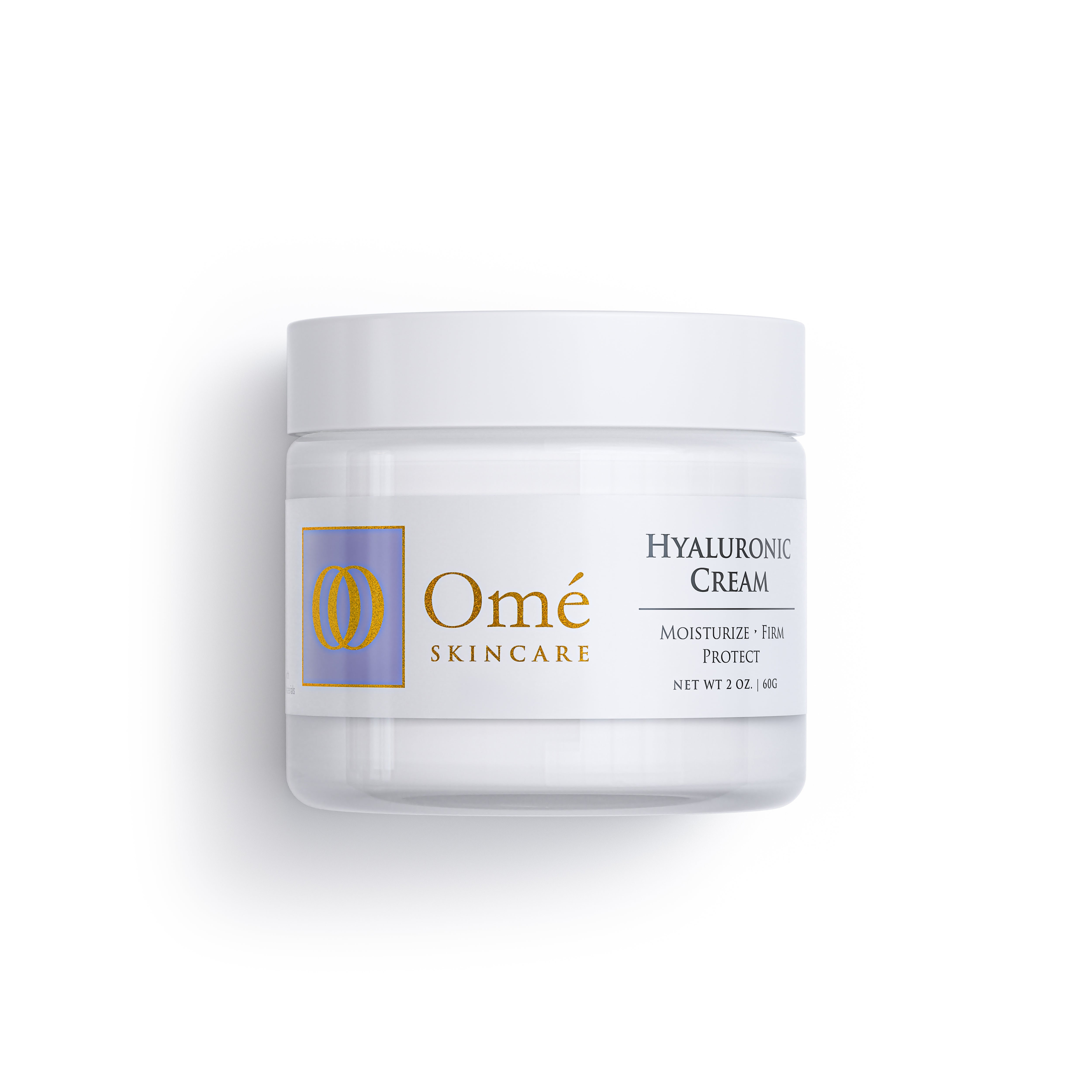Jar of Omé Skincare Hyaluronic Cream on a white background