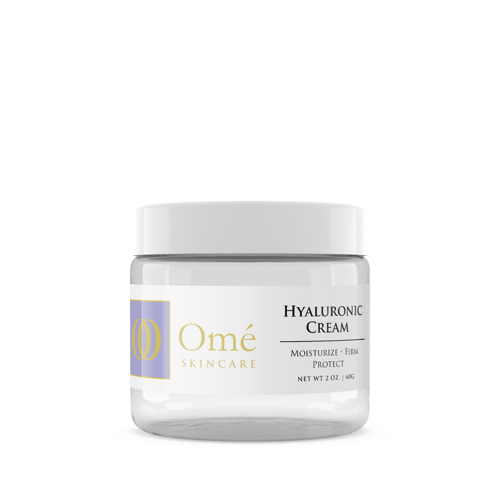 Jar of Omé Skincare Hyaluronic Cream on a white background